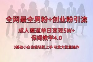 (8680期)全网首发成人用品单日卖货5W+,最全男粉+创业粉引流玩法,小白也能轻松…