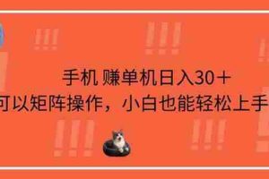 （14189期）手机赚单机日入30＋，可以矩阵操作，小白也能轻松上手